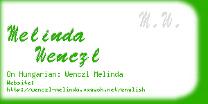 melinda wenczl business card